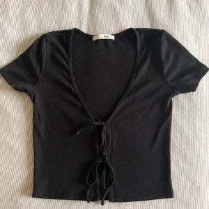 Aritzia Wilfred Free Only Tie-Front Shirt